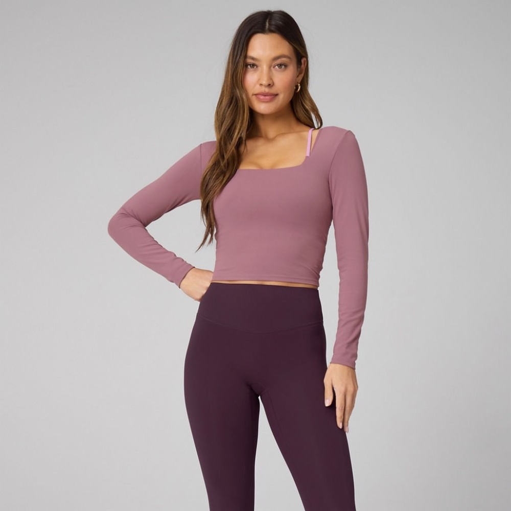 Fabletics PureLuxe Long-Sleeve Built-In Bra Top - Picture 3 of 5
